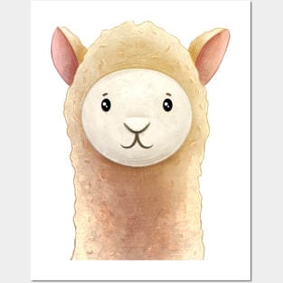 Alpaca cartoon Posters and Art